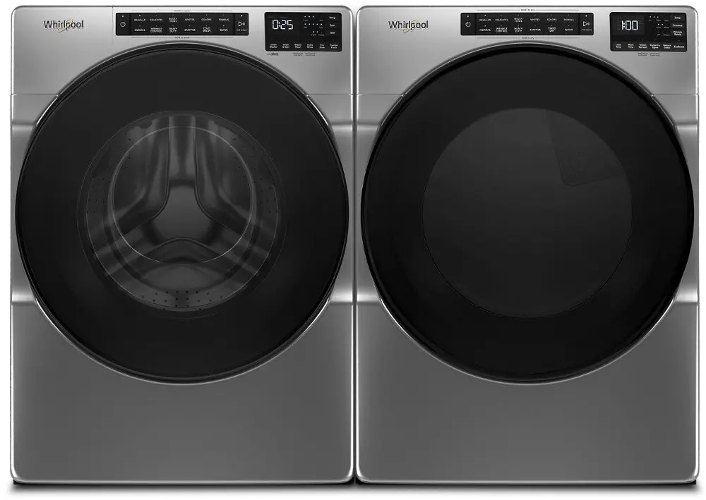 .WHP-CRM-6605-ELE-PR Whirlpool Electric Washer and Dryer Set - Chrome Shadow W6605C-1