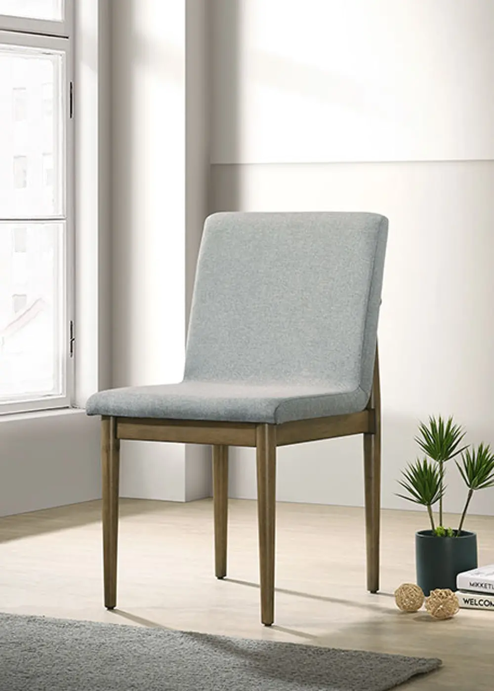 Sofie Brown and Gray Upholstered Dining Chair-1