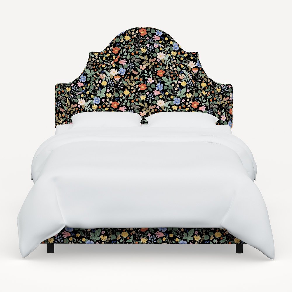 Rifle Paper Co. Marion Strawberry Fields Black Full Bed