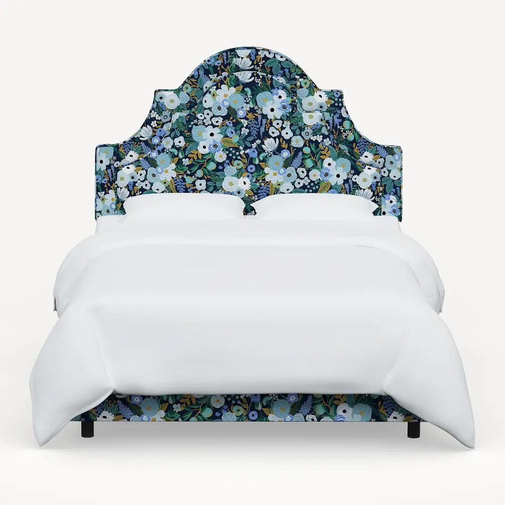 180BEDRPCGRPRBLULCB Rifle Paper Co Marion Garden Party Blue Twin Bed-1