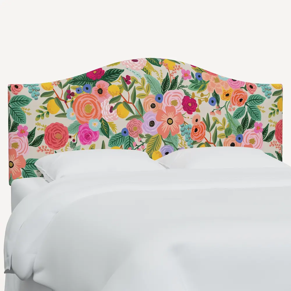 911FRPCGRPRTLCB Rifle Paper Co Mayfair Garden Party Pink Full fuHeadboard-1