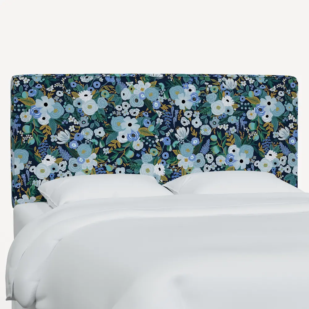 484CRPCGRPRBLULCB Rifle Paper Co Elly Garden Party Blue Cal-King Headboard-1