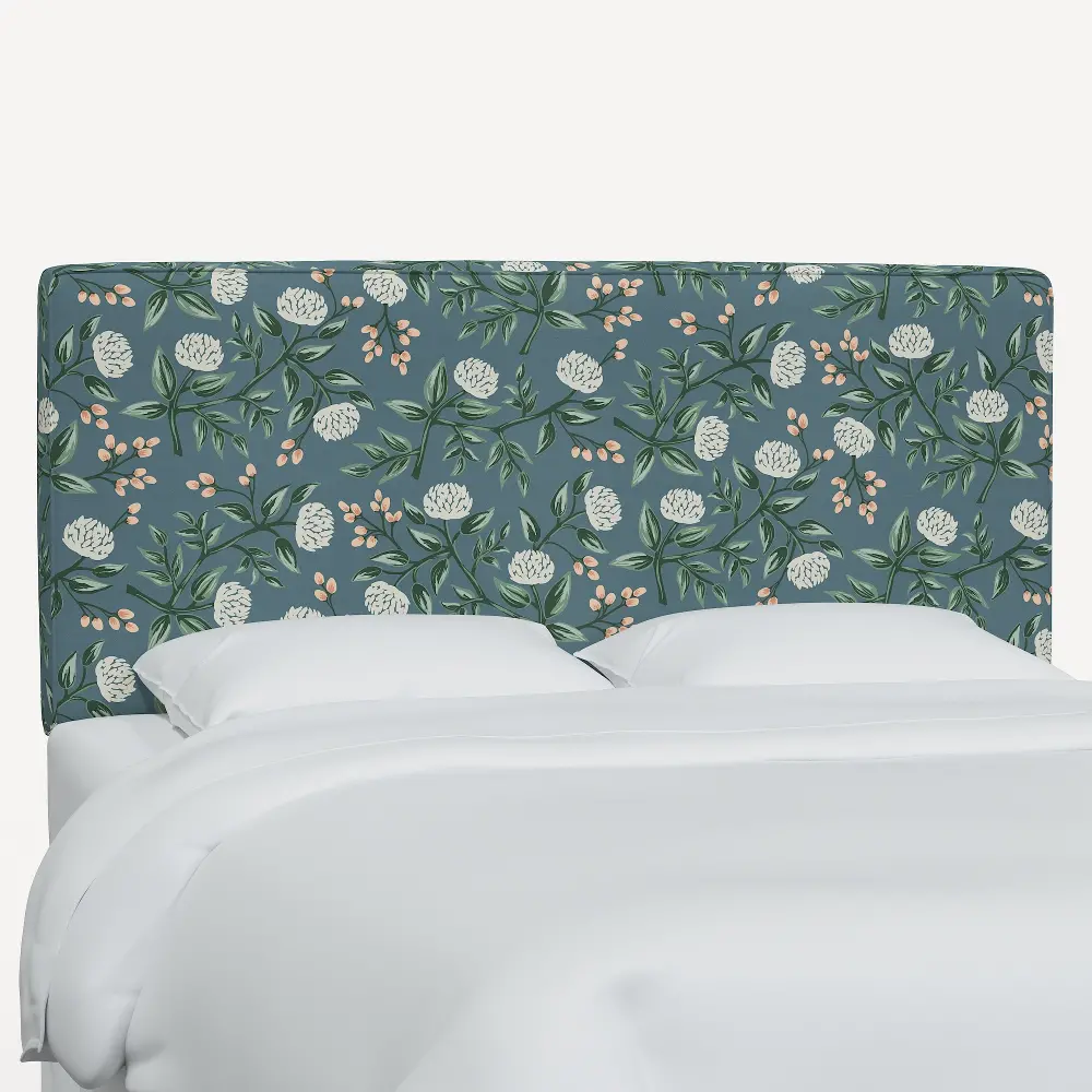 481FRPCPNEMRLCB Rifle Paper Co Elly Emerald Peonies Full Headboard-1