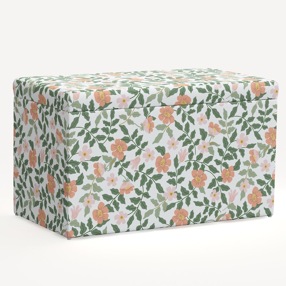 Rifle Paper Co. Willie Primrose Blush & Cream Storage Bench