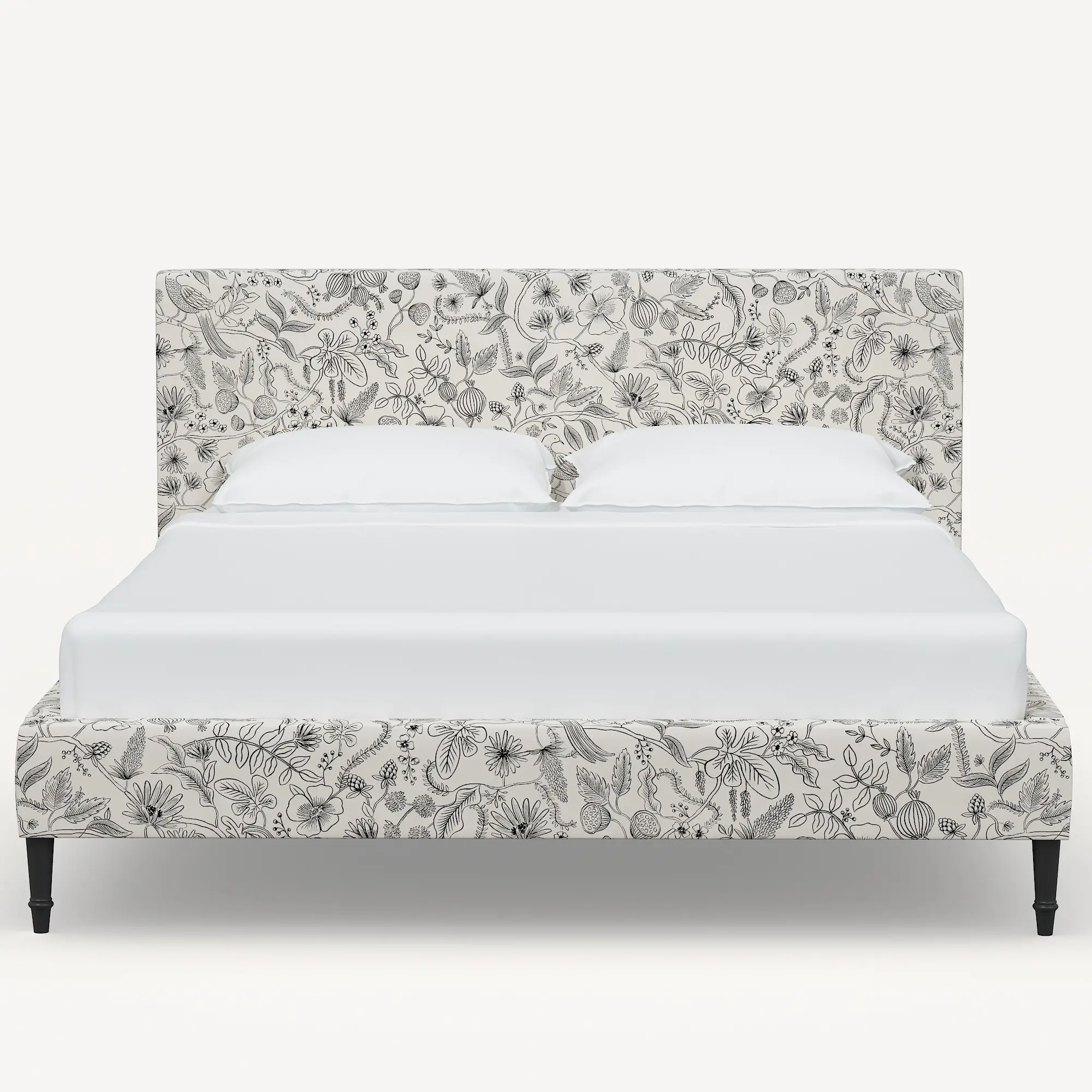 Rifle Paper Co Elly Aviary Cream & Black Twin Platform Bed