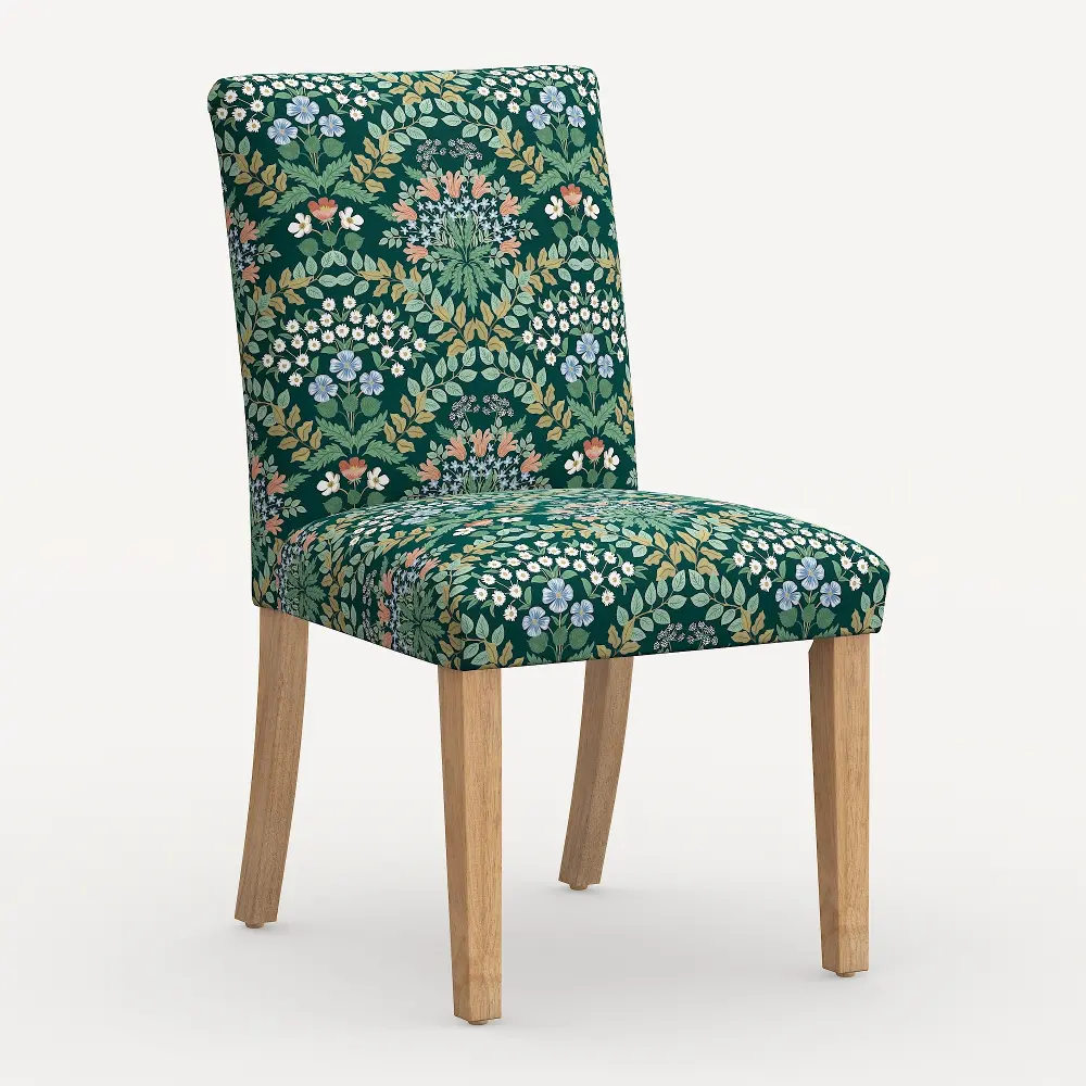 63-6NATRPCBREMRLCB Rifle Paper Co. Lorraine Bramble Emerald Dining Chair-1