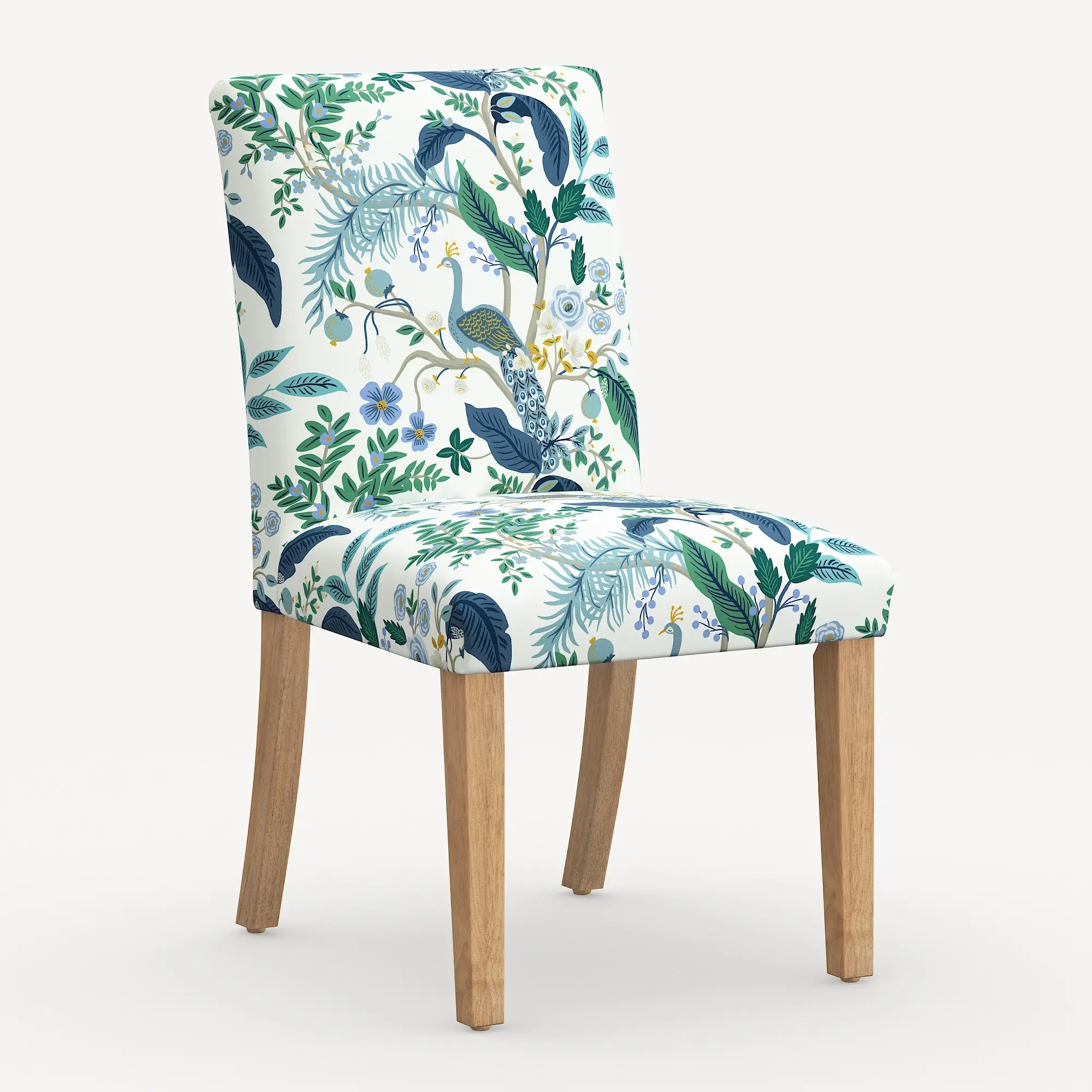 Rifle Paper Co. Lorraine Blue Peacock Dining Chair