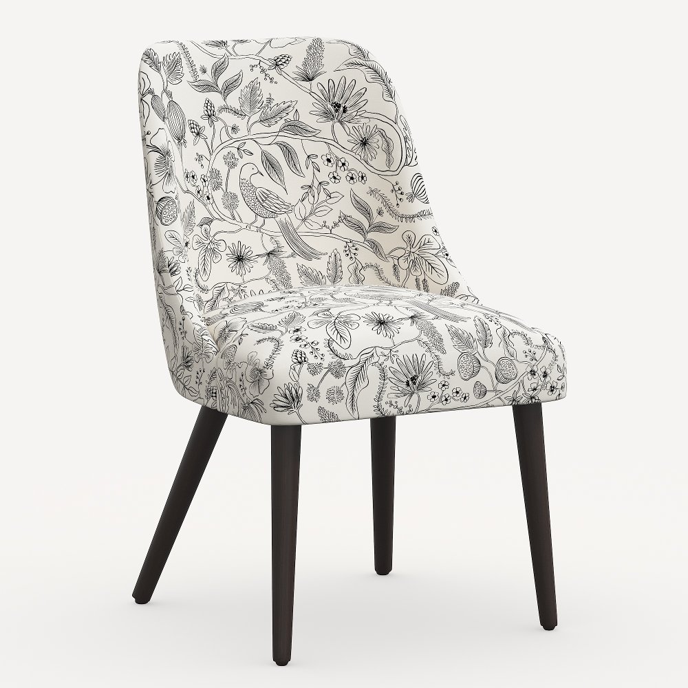 Rifle Paper Co. Clare Aviary Cream & Black Dining Chair