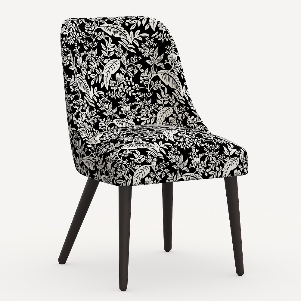 Rifle Paper Co. Clare Canopy Black & Cream Dining Chair