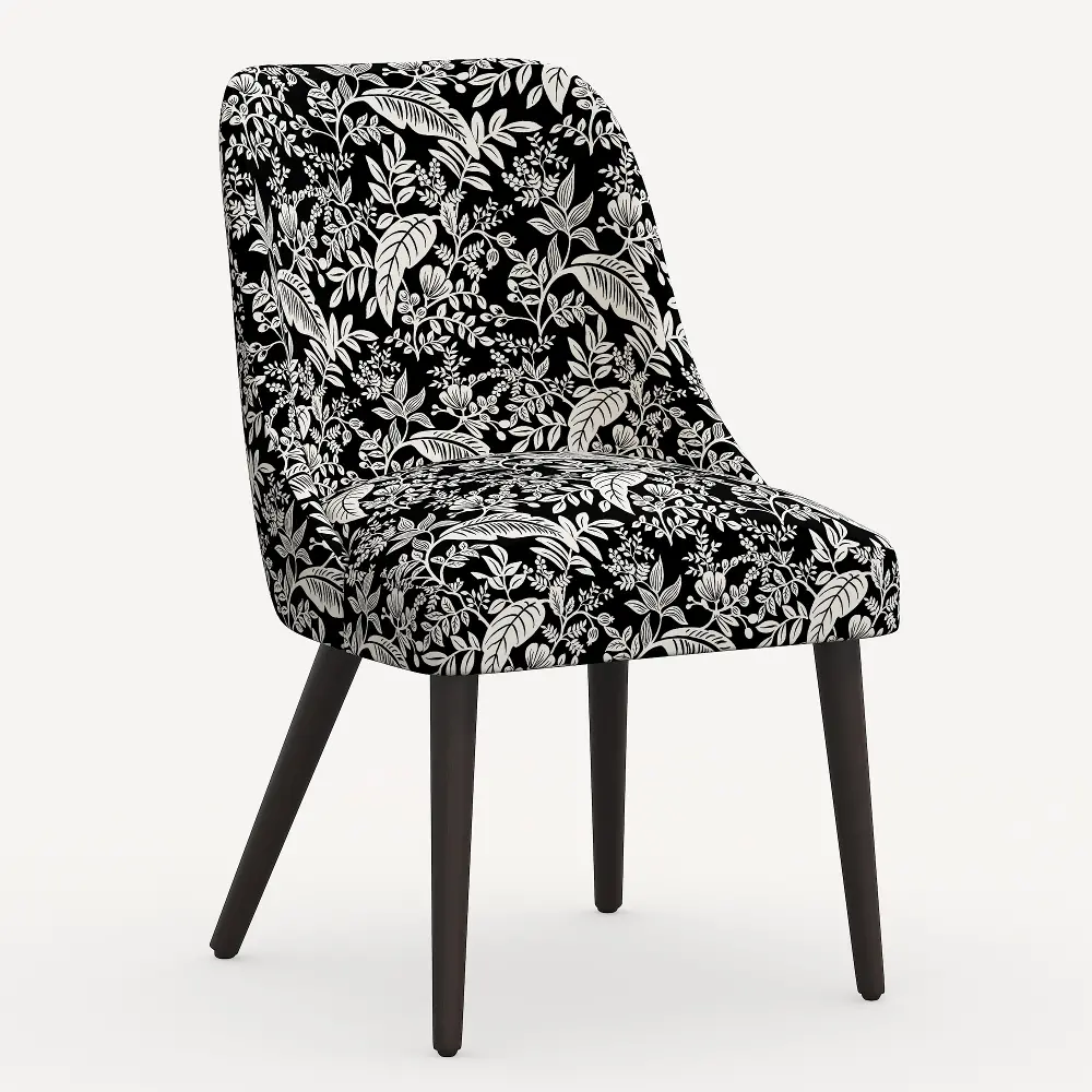 84-6RPCCNBLCRMLCB Rifle Paper Co. Clare Canopy Black & Cream Dining Chair-1