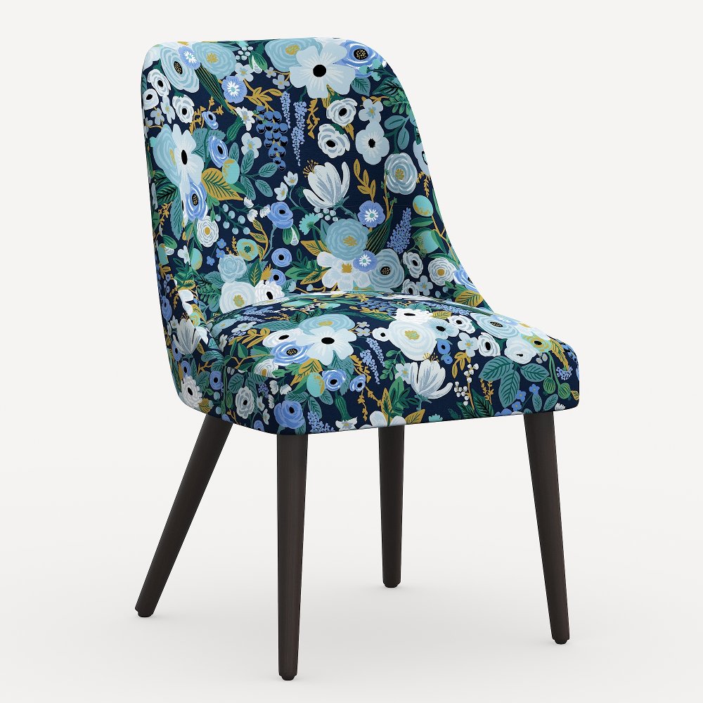 Rifle Paper Co. Clare Garden Party Blue Dining Chair