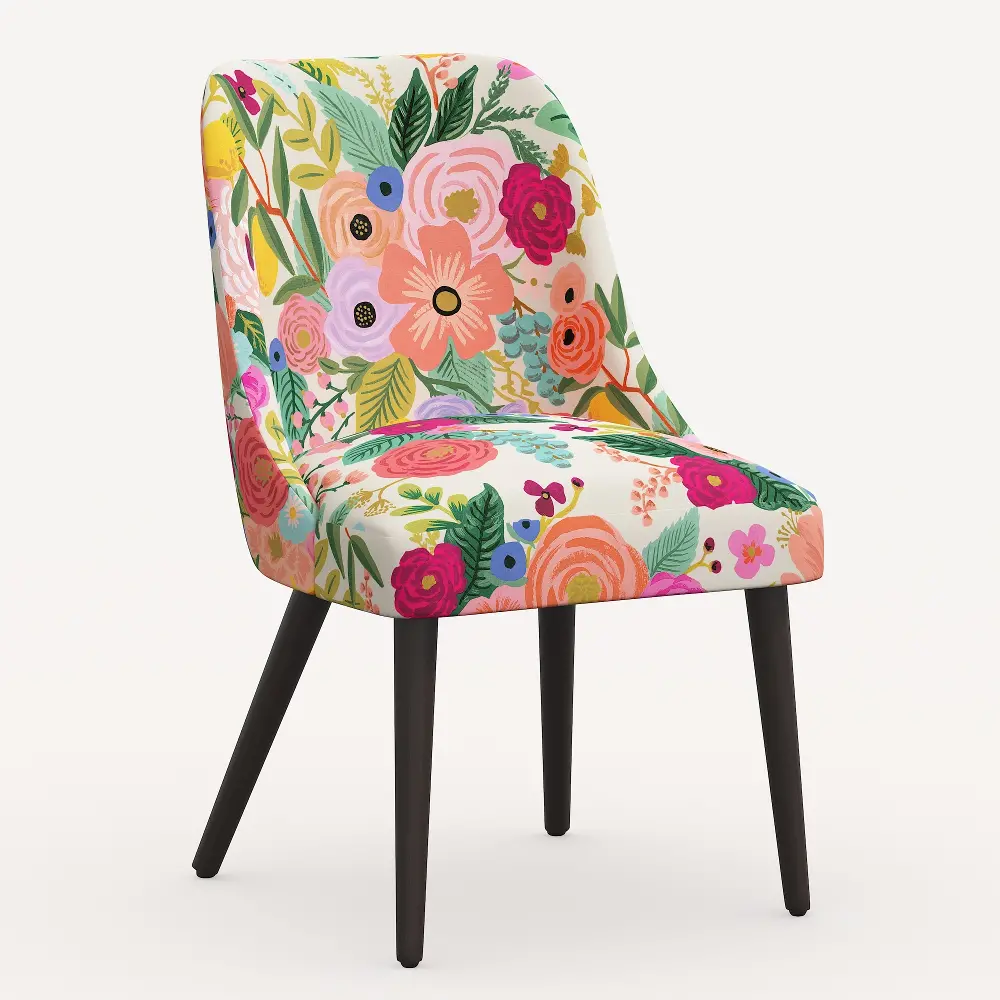84-6RPCGRPRTLCB Rifle Paper Co. Clare Garden Party Pink Dining Chair-1