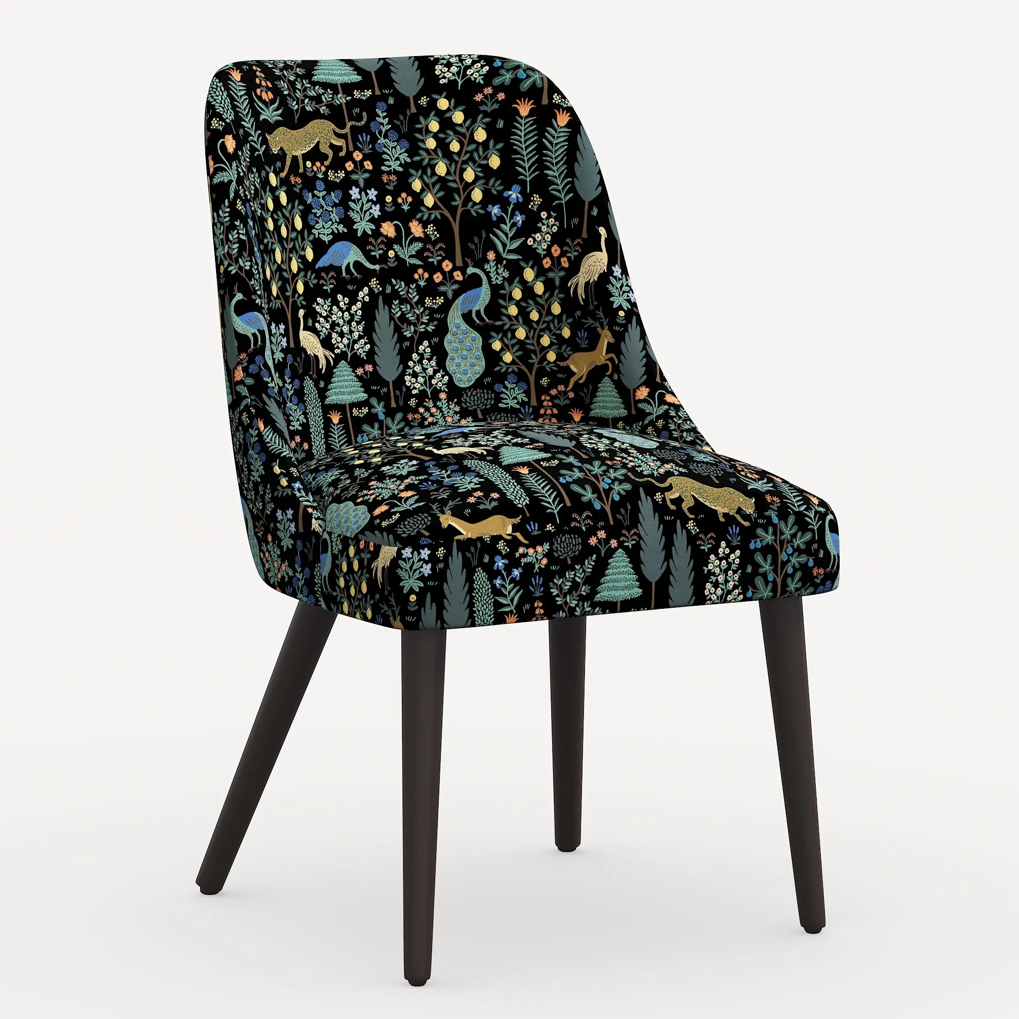 Rifle Paper Co. Clare Menagerie Black Dining Chair