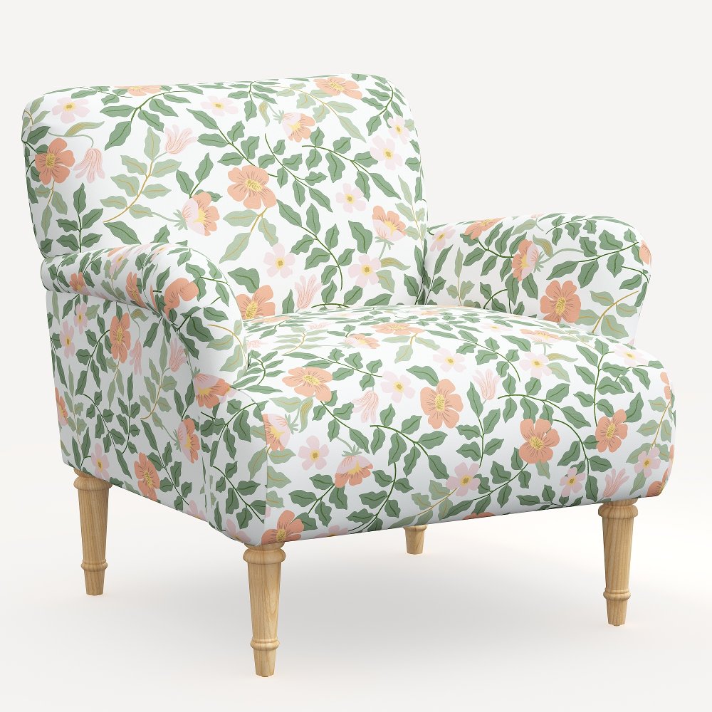 Rifle Paper Co. Bristol Primrose Blush Accent Chair