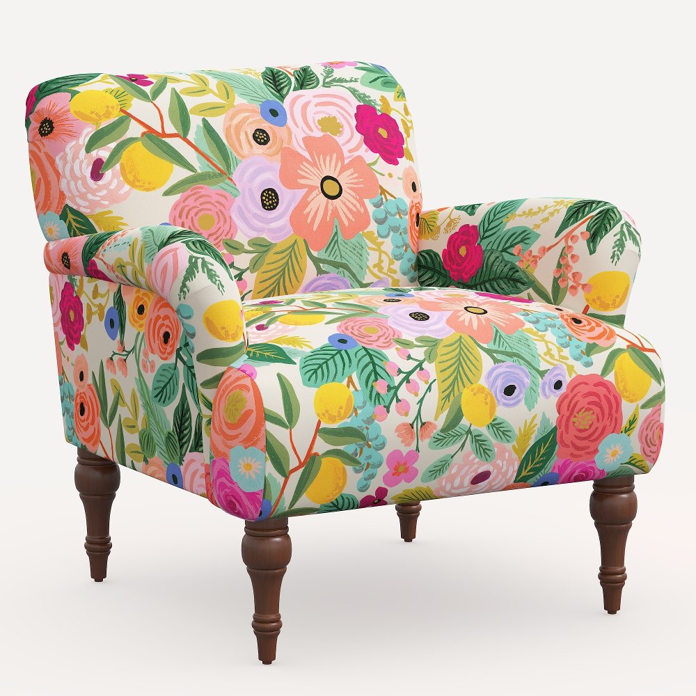 Rifle Paper Co. Bristol Pink Garden Party Accent Chair