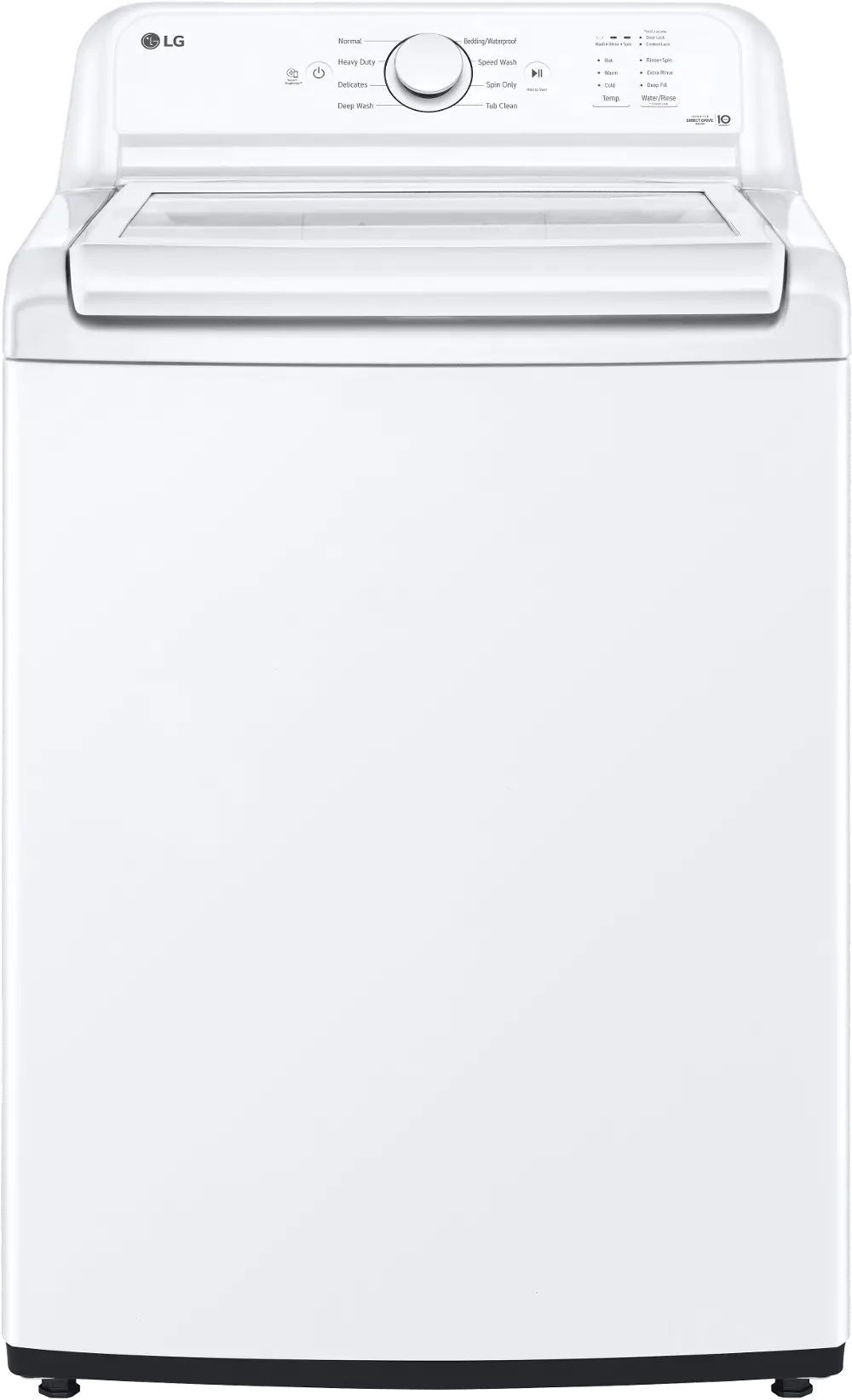 WT6105CW LG 4.1 cu ft Top Load Washer with Agitator - White, 6100W-1