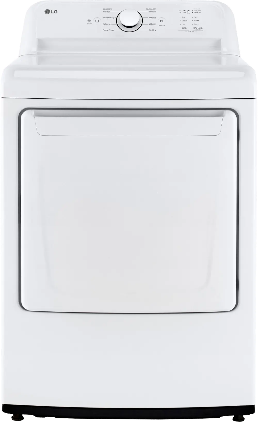DLE6100W LG 7.4 cu ft Electric Dryer - White 6100-1