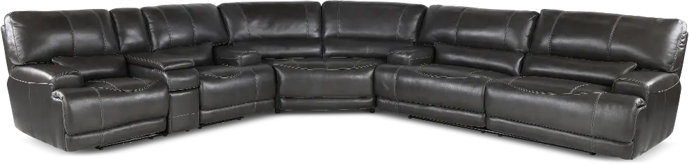 Stampede Charcoal 3-Piece Power Reclining Sectional with Console-1