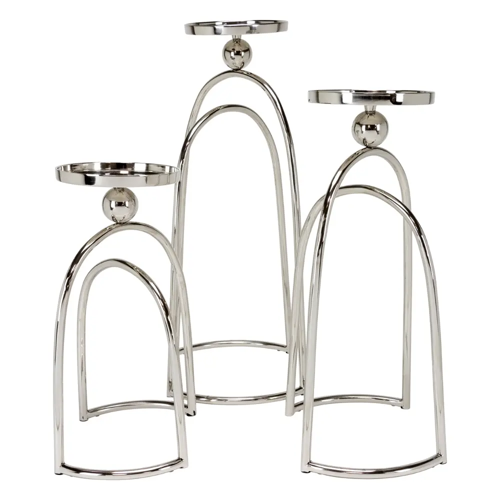 Landers Small Silver Candle Holder-1