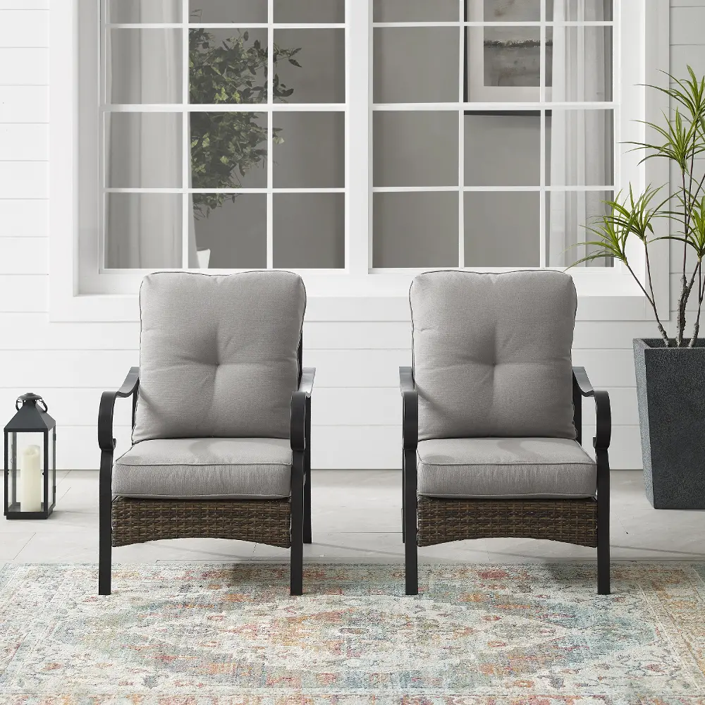 CO6251MB-TE Dahlia Metal and Wicker Patio Armchairs, Set of 2-1