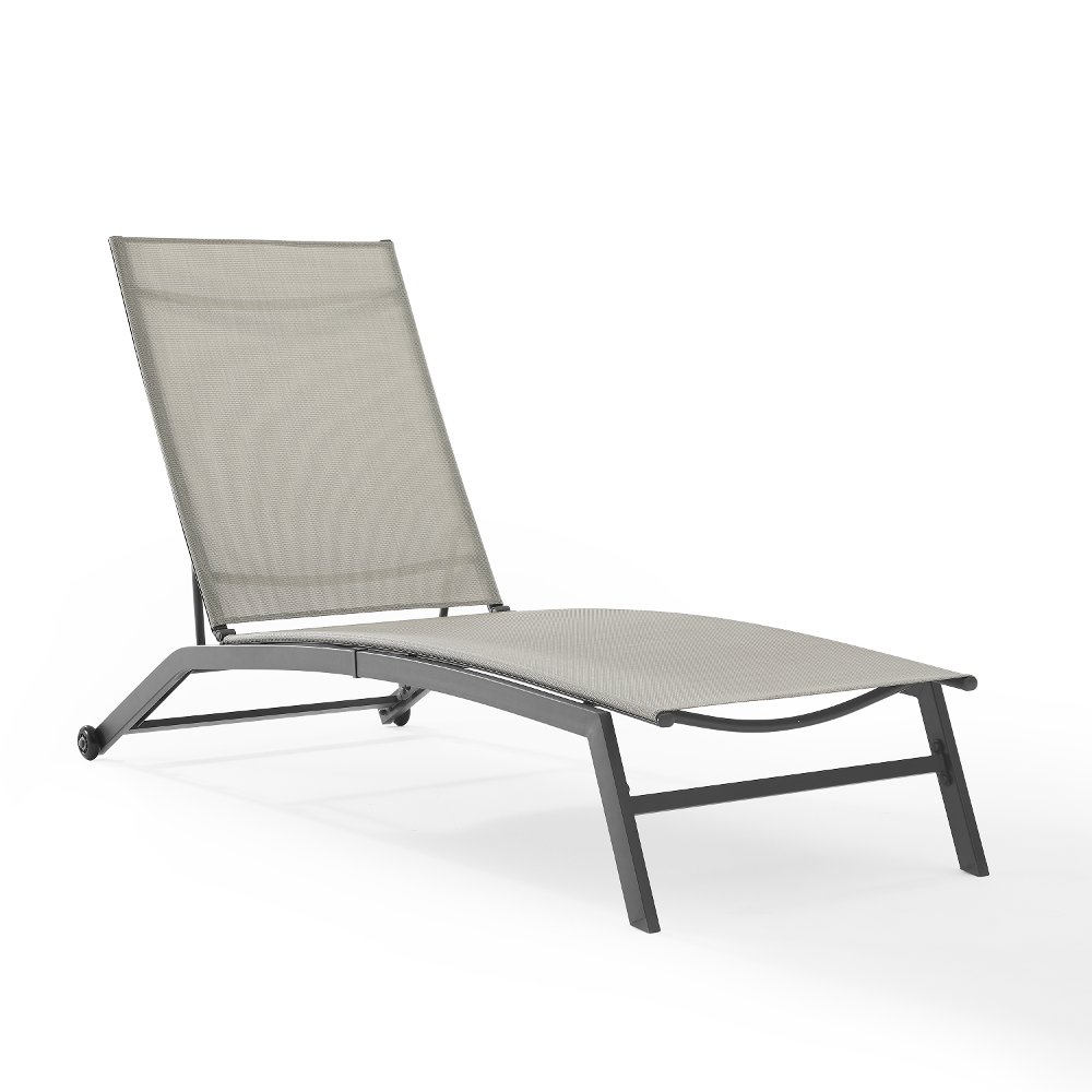 Weaver Gray Outdoor Sling Chaise Lounge
