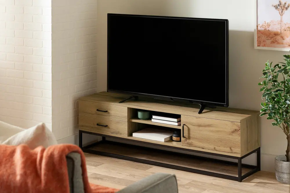 14386 Mezzy Nordik Oak 59  TV Stand-2