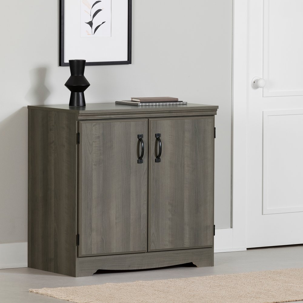 Farnel 2-Door Gray Maple Storage Cabinet