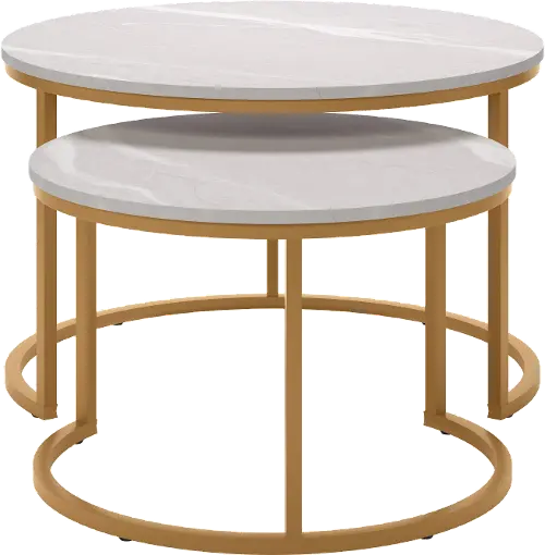 Marble and gold cheap nest of tables