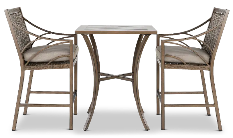 Potomac 3 Piece Brown Patio Dining Set