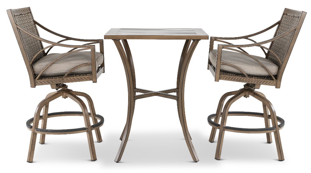 Potomac 3 Piece Brown Patio Dining Set