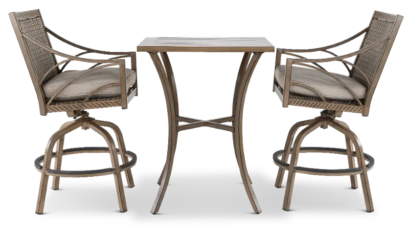 Potomac 3 Piece Brown Patio Dining Set