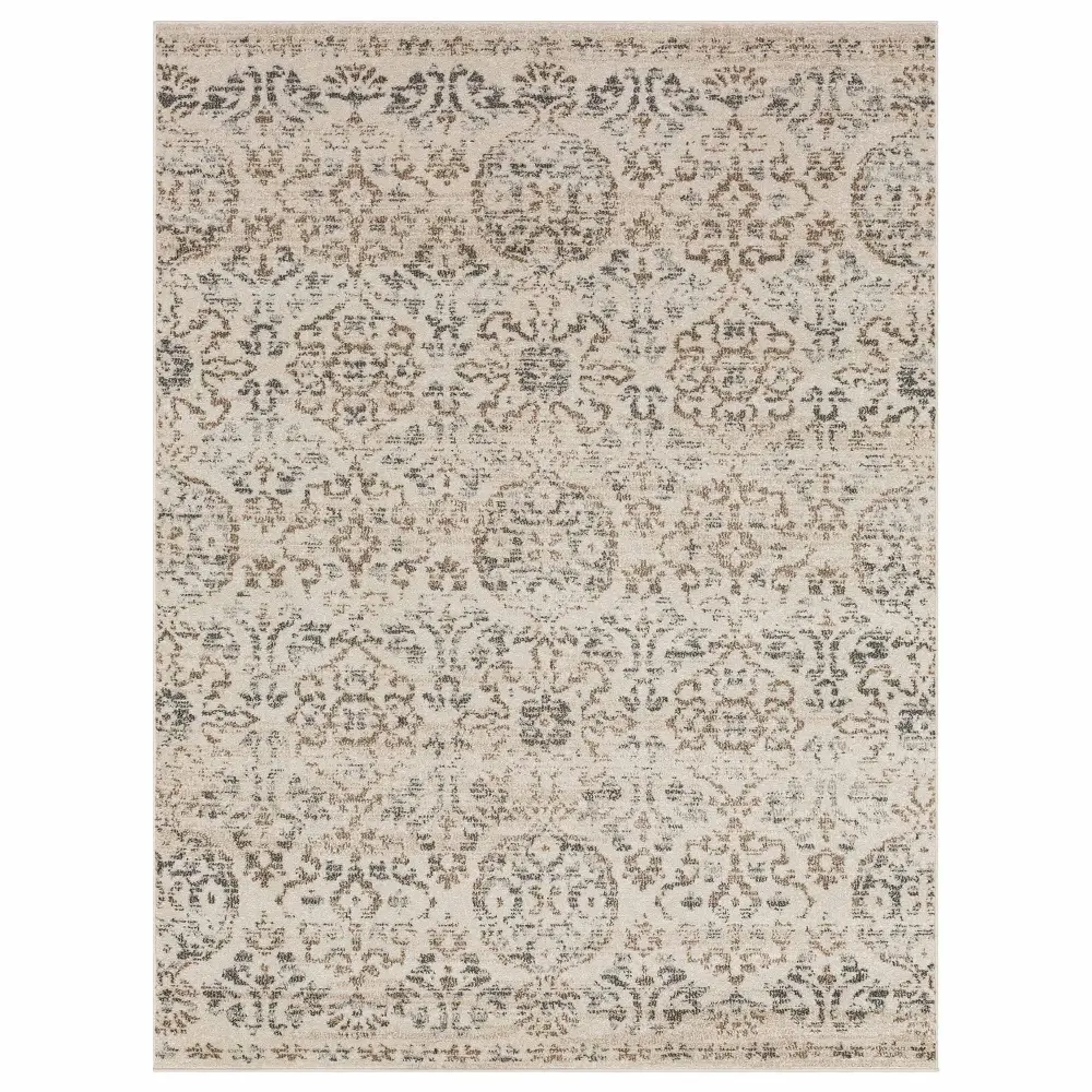 IE307-131/5X8-HILL Whimsey 5 x 8 Hill Gardens Ivory Area Rug-1