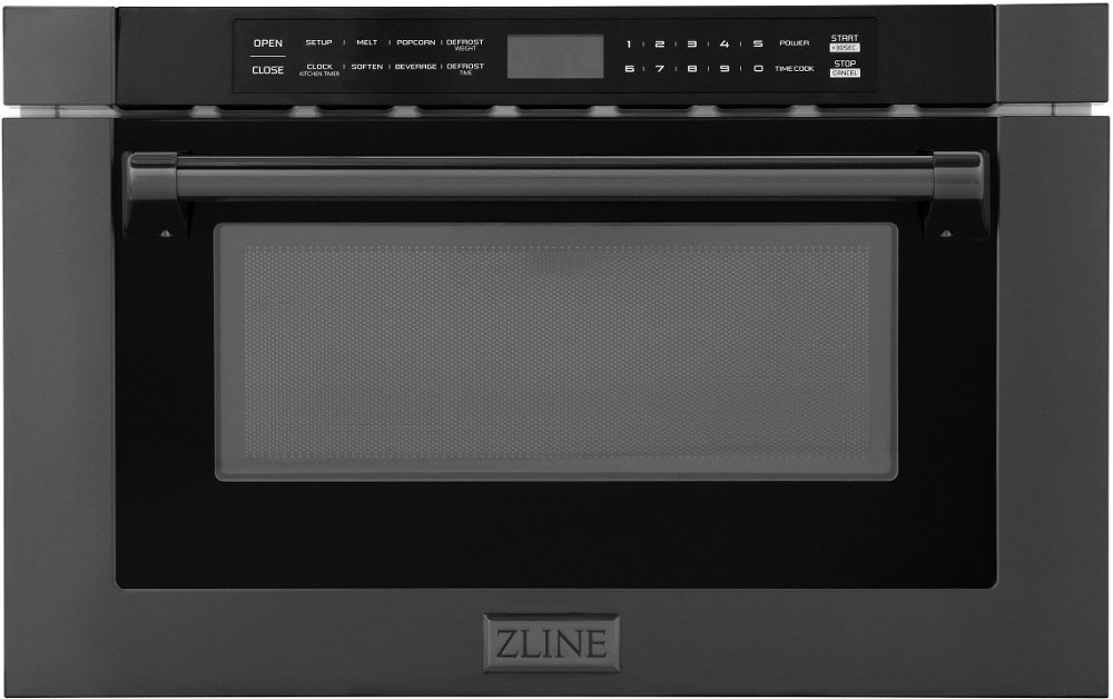 ZLINE 1.2 cu ft Built In Microwave Drawer - Black Stainless Steel