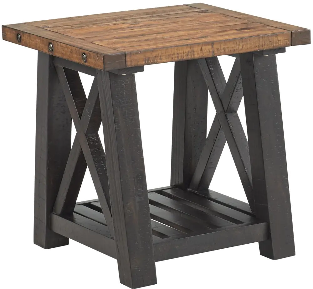 Bolton Black and Natural End Table-1