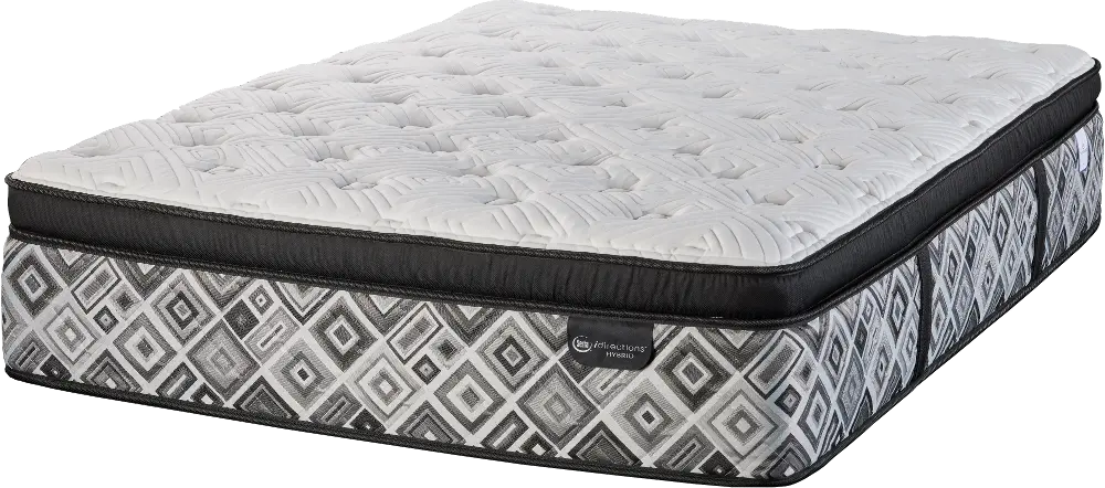 TXL-2PC-ARGENTE-PLET Serta Argente Hybrid Plush Euro Top Split King Mattress-1