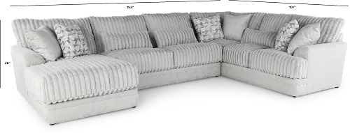 Titan Gray 3 Piece Sectional