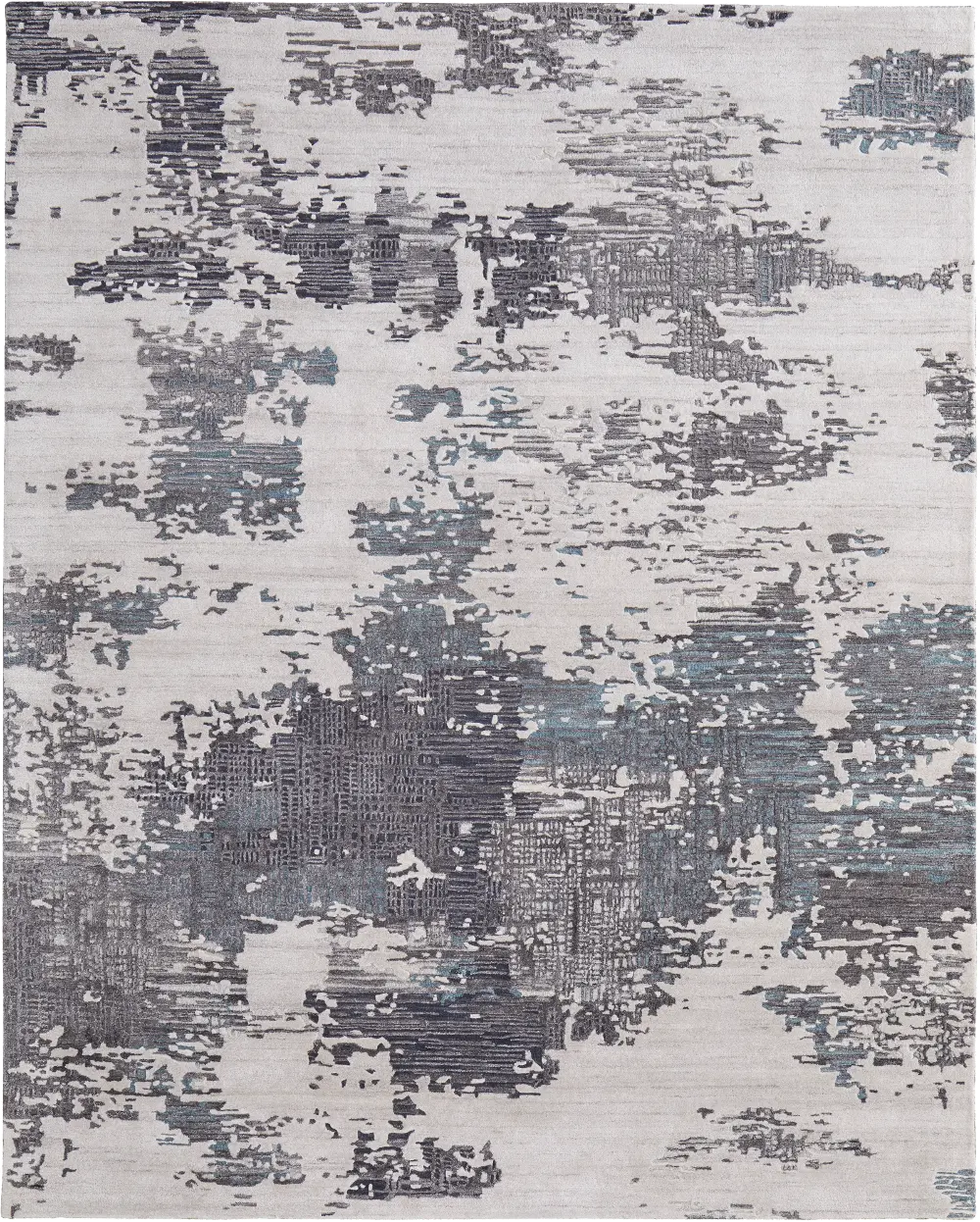 Zarah 8 x 10 Charcoal Ivory Abstract Area Rug-1