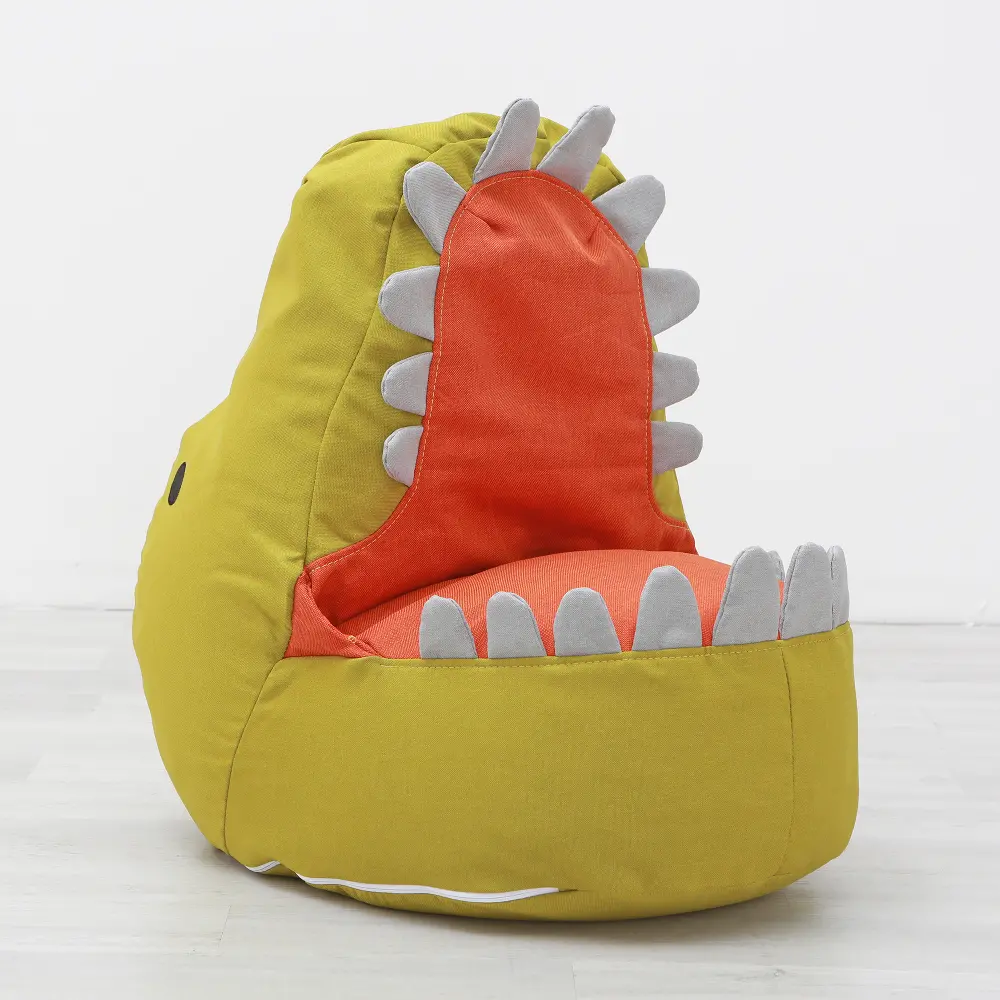 Jurrassic Green Dino Kids Bean Bag Chair-1