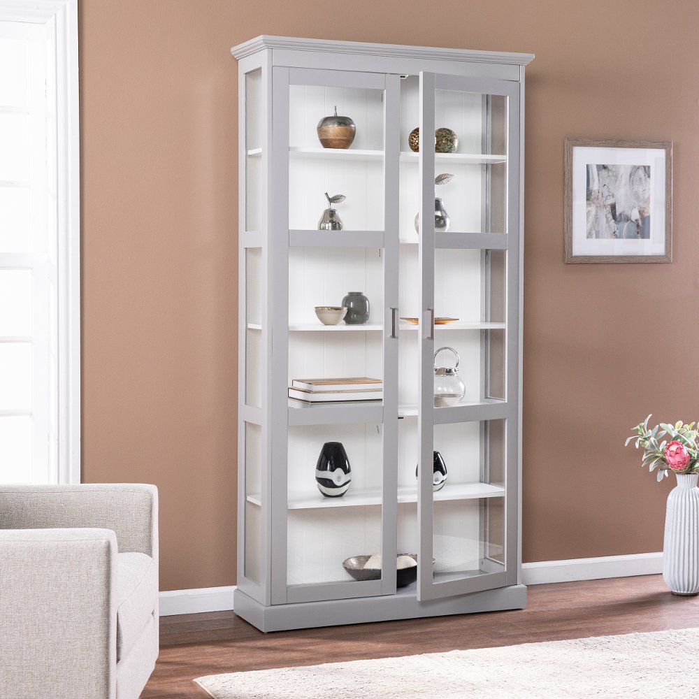 Bardonton Tall Gray Curio Cabinet