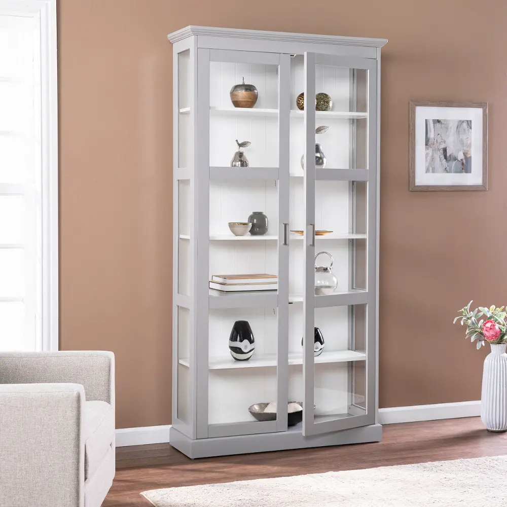 CM1103724 Bardonton Tall Gray Curio Cabinet-1