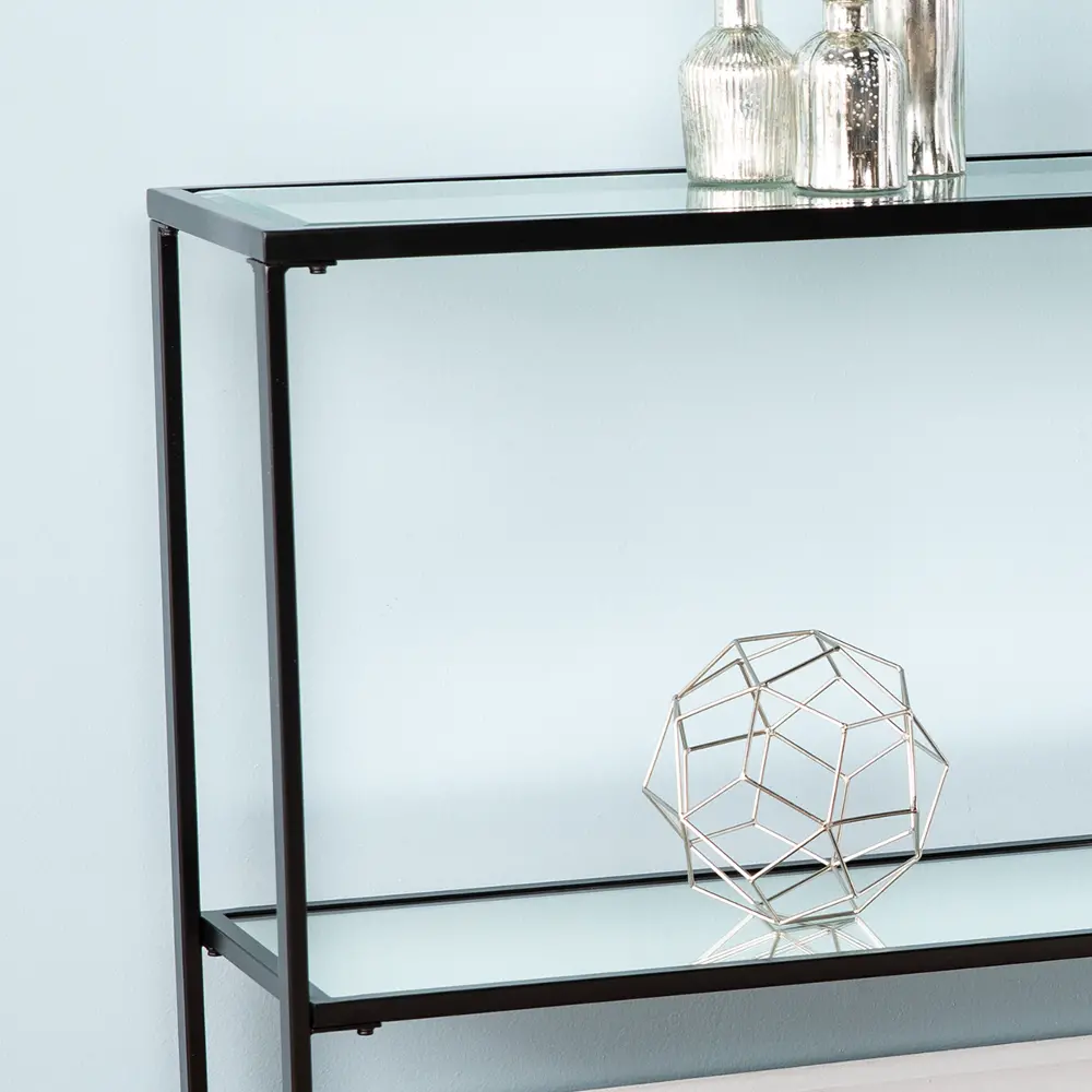CM2659 Horten Black Narrow Console Table-2