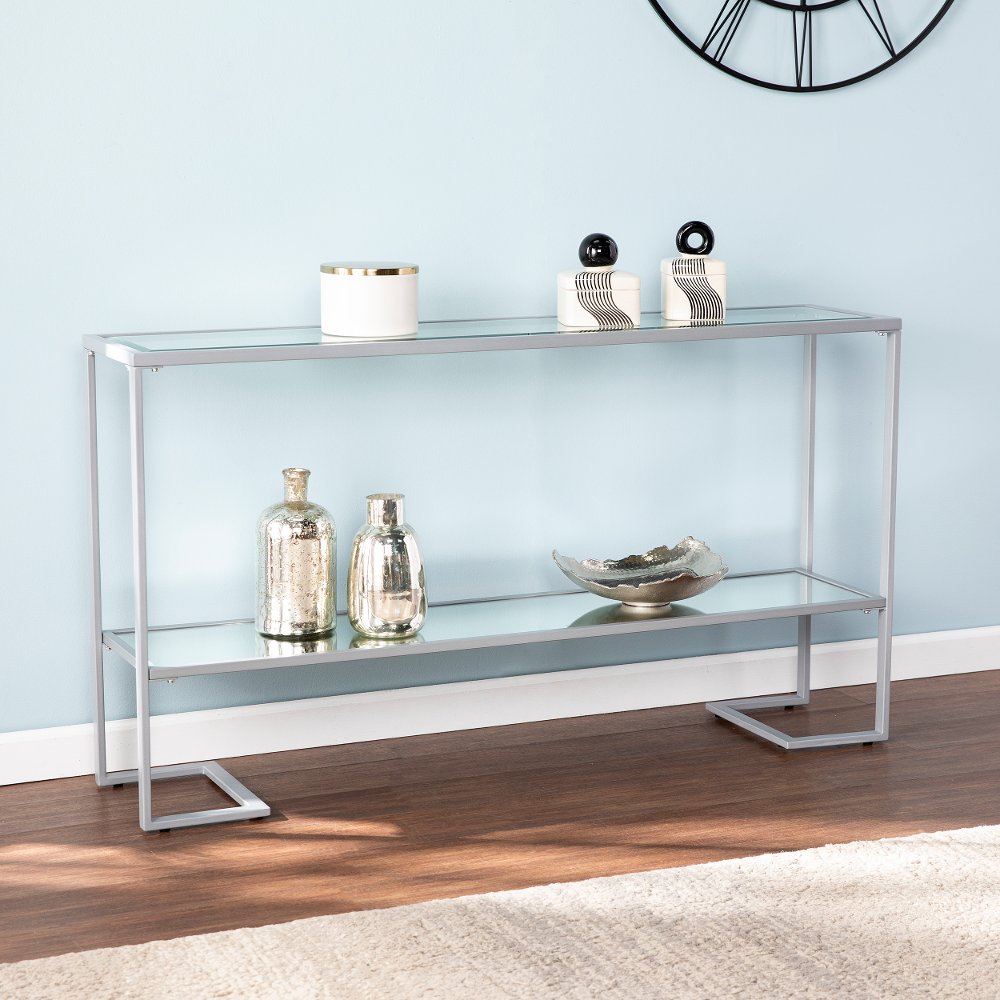 113257104 Horten Silver Narrow Console Table sku 113257104