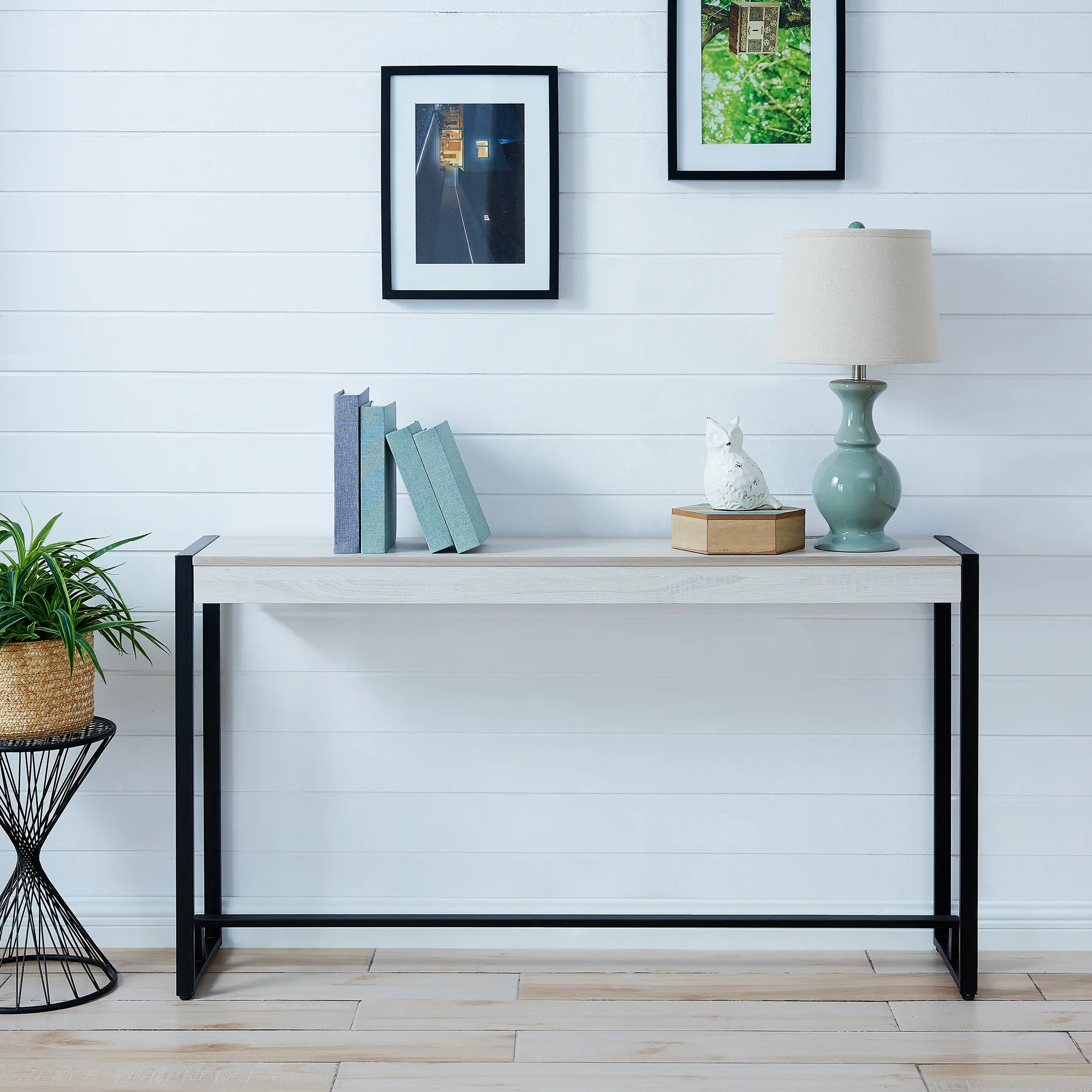 Holly & Martin Macen Distressed White Console Table