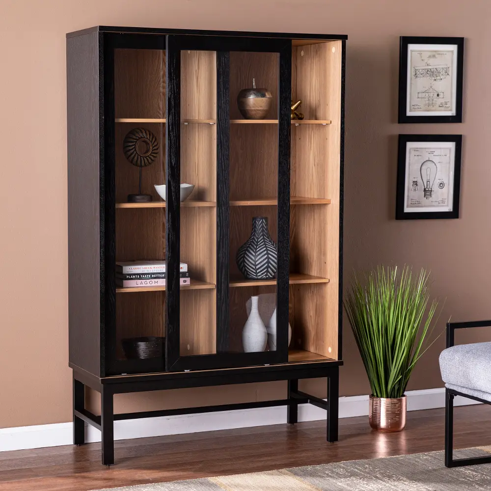 HZ1093805 Hearzly Black Display Cabinet-2