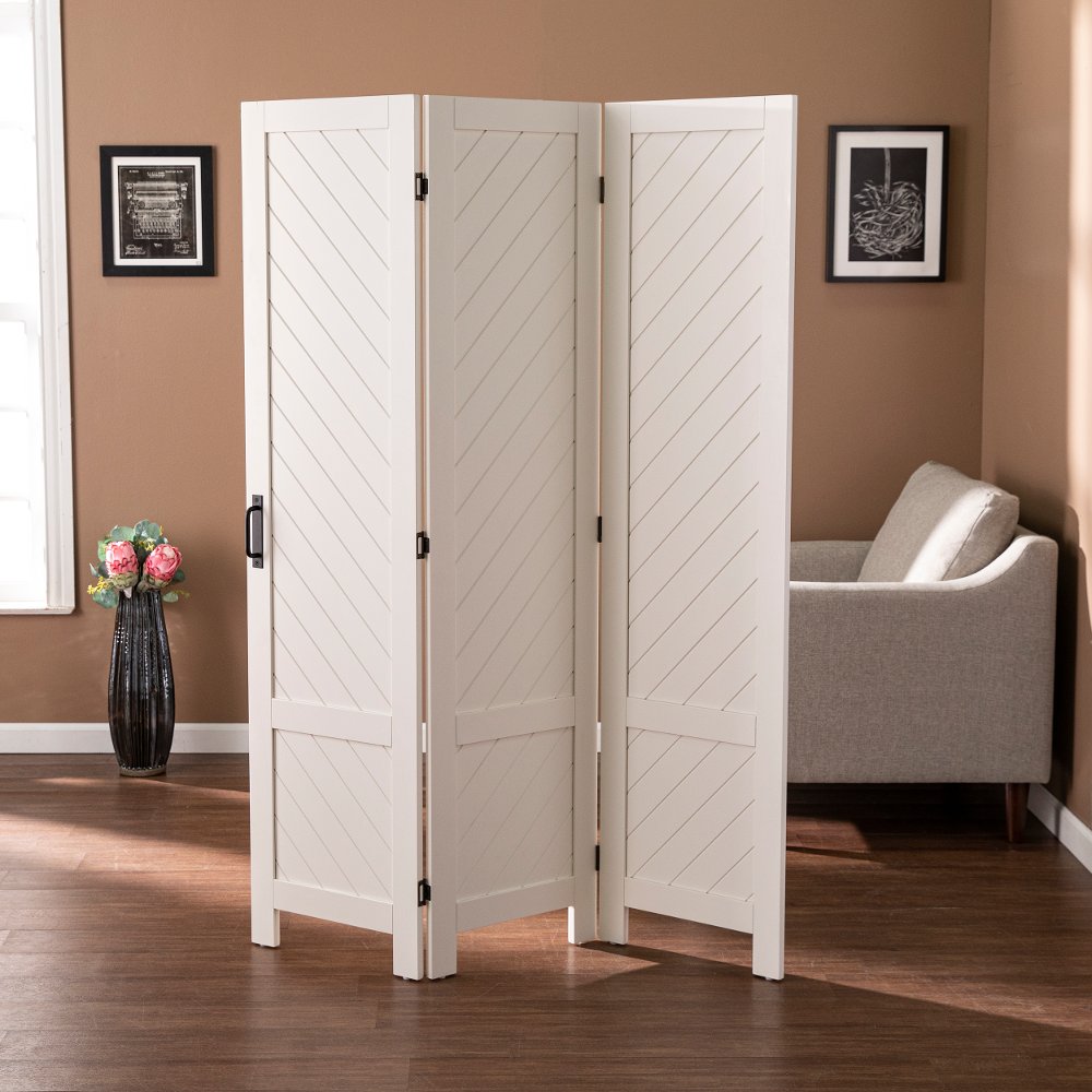 Tottleigh White 3-Panel Room Divider