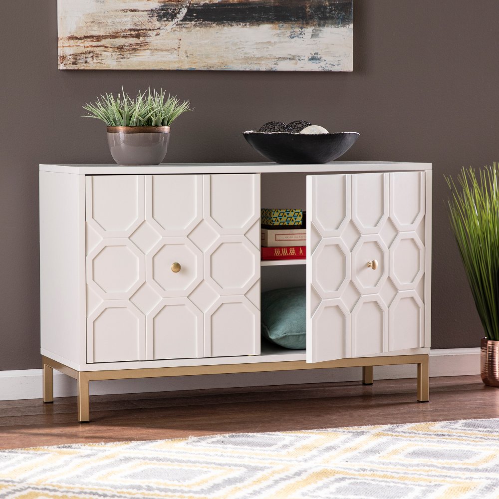 113257848 Gramdlynn White Two-Door Accent Cabinet sku 113257848