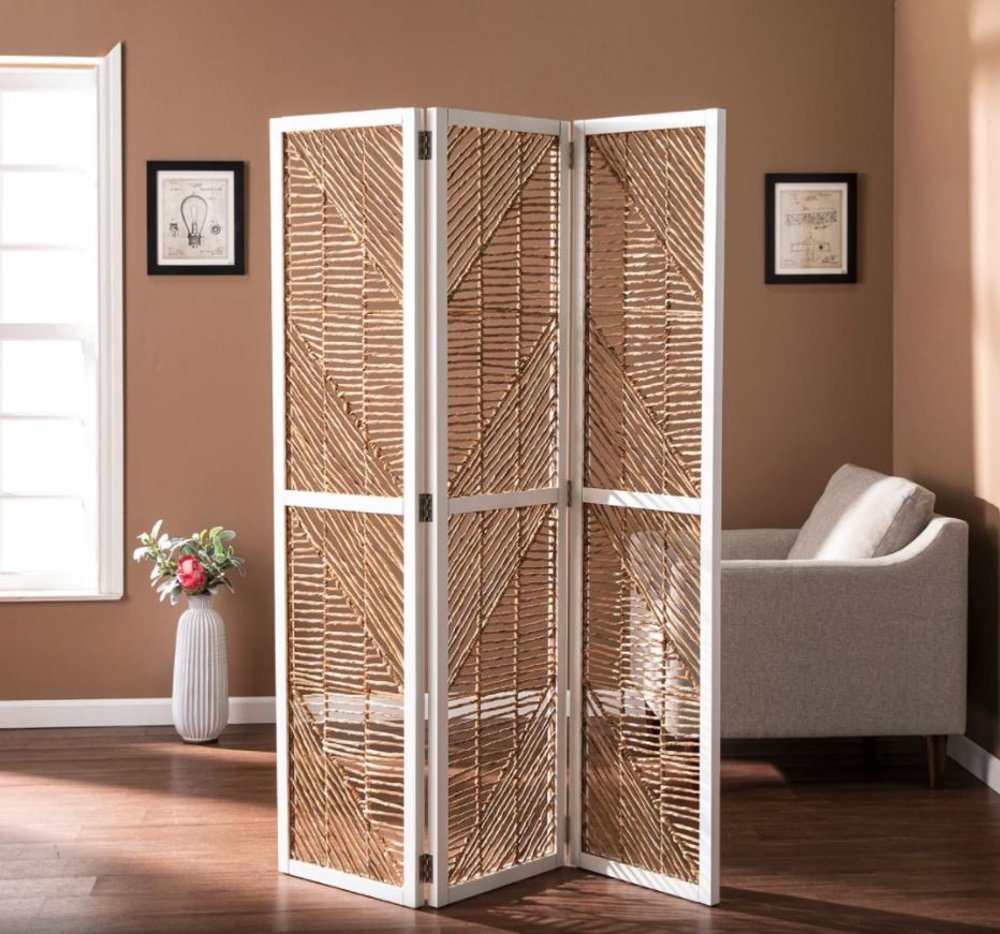 113257856 Quilino Light Brown Woven Room Divider sku 113257856