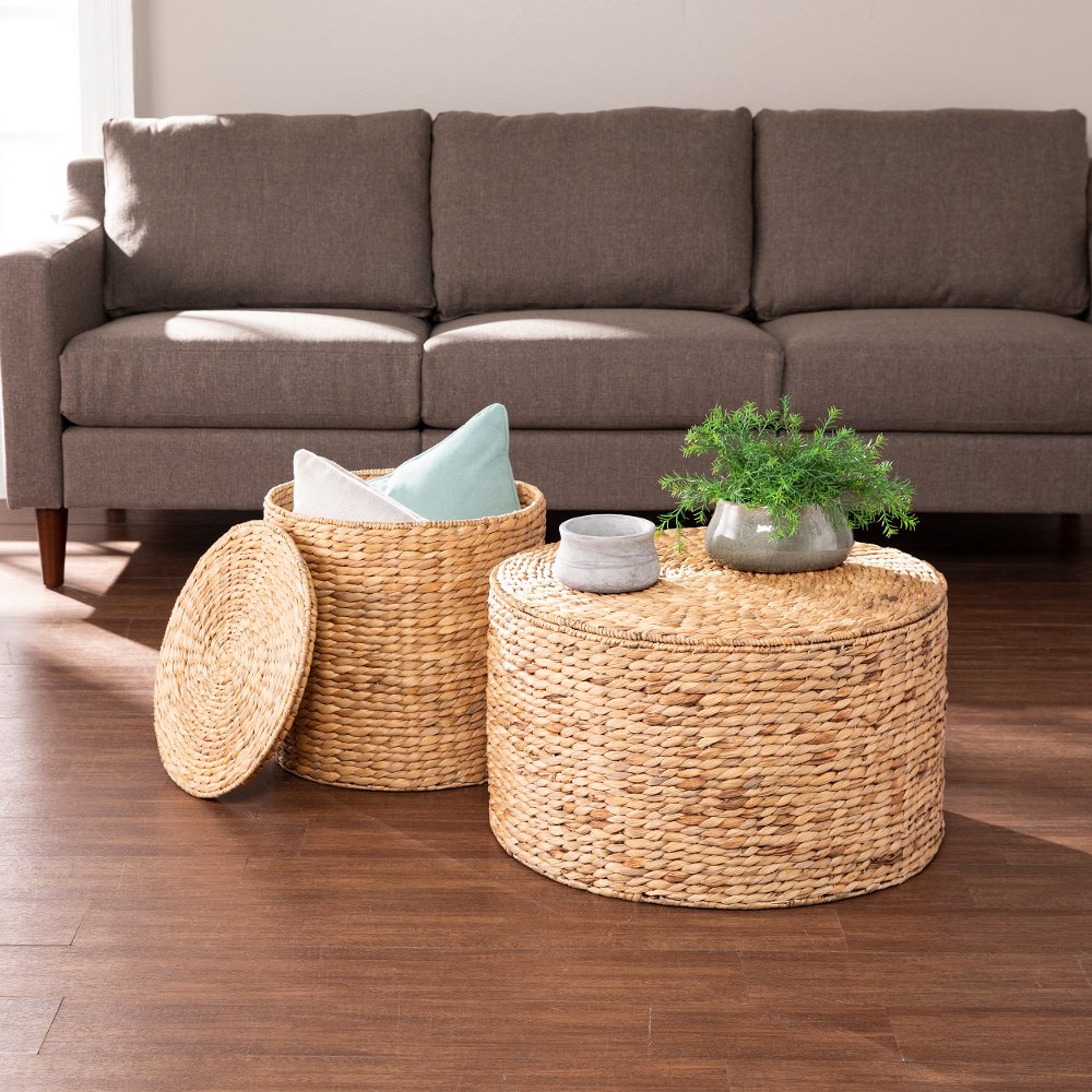 Satalia Round Hyacinth Storage Tables â Set of 2