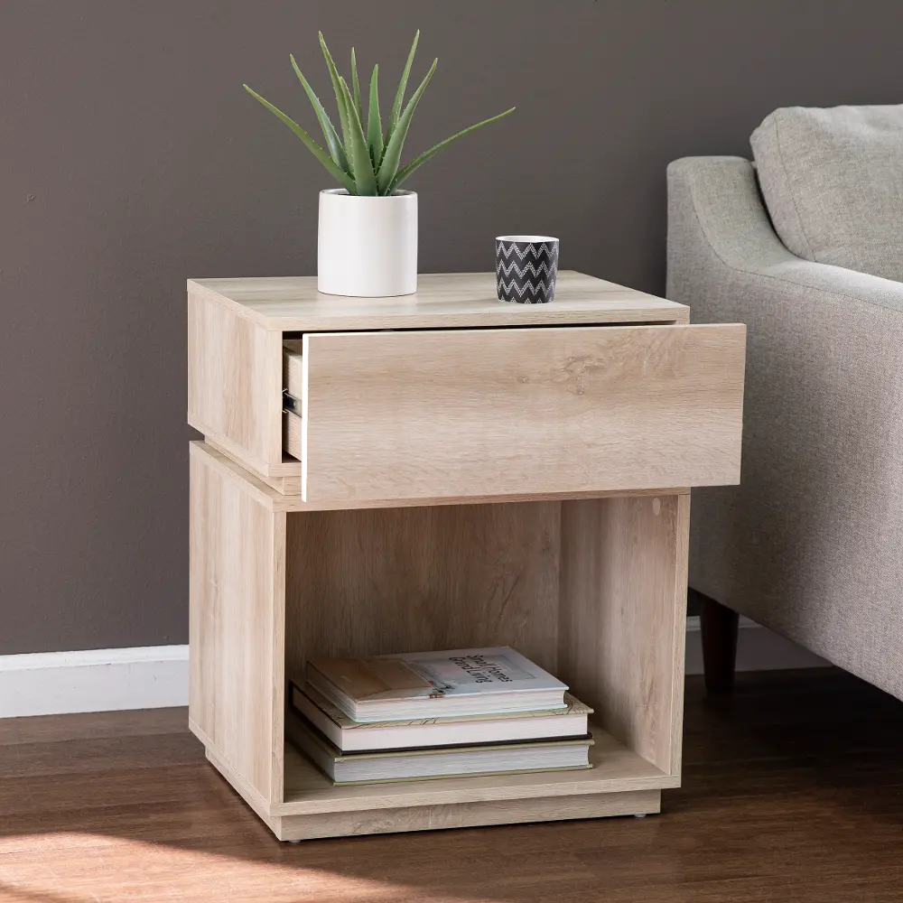 OC1106906 Mortayne Whitewash End Table with Charging Station-2
