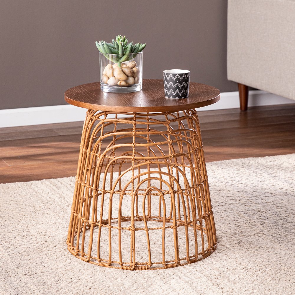 113258836 Weaverdon Round Bohemian Accent Table sku 113258836